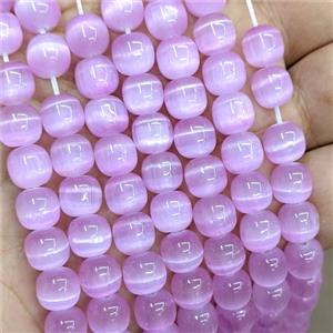Natural Selenite Barrel Beads Dye, approx 8x8mm [GB22423]