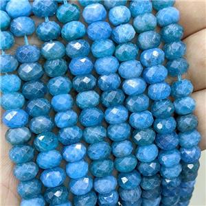Natural Blue Apatite Beads Faceted Rondelle, approx 8mm [GB22519]