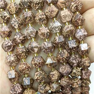 Firework Jasper Beads Cut Bicone, approx 8-10mm [GB22528]