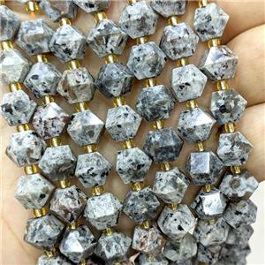 Natural Yooperlite Flame Jasper Beads Cut Bicone, approx 8-10mm [GB22536]