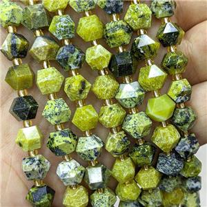Yellow Howlite Turquoise Jasper Beads Cut Bicone, approx 8-10mm [GB22560]