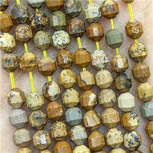 Natural Picture Jasper Prism Beads, approx 4mm [GB22603]