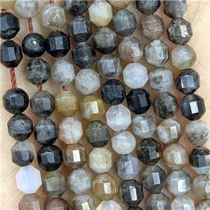 Natural Chinese Tourmaline Beads Energy Prism Multicolor, approx 4mm [GB22612]