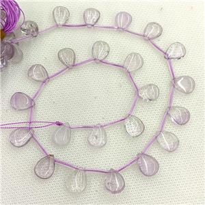 Natural Amethyst Beads Lt.purple Teardrop Topdrilled, approx 10-14mm [GB22633]