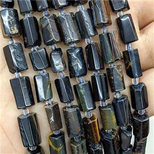 Tiger Eye Stone Tube Beads Inkyellow, approx 7-14mm [GB22650]