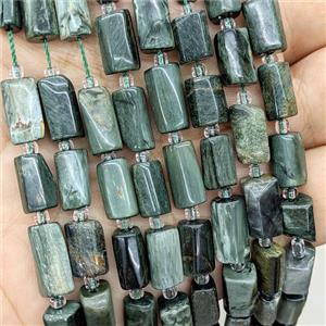Green Charoite Tube Beads Dye, approx 7-14mm [GB22658]