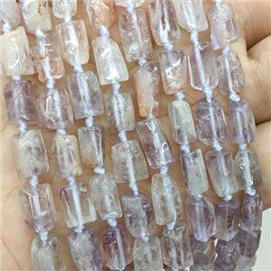 Natural Lt.purple Amethyst Tube Beads, approx 7-14mm [GB22685]