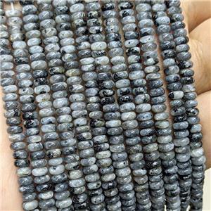 Natural Black Labradorite Beads Smooth Rondelle, approx 2x4mm [GB22707]