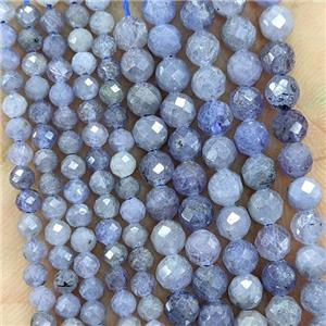 Natural Tanzanite Beads Blue Faceted Round, approx 4mm [GB22724-4MM]