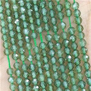 Natural Green Apatite Beads Faceted Round, approx 3mm [GB22725-3MM]