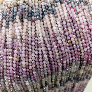 Natural Tourmaline Beads Multicolor Faceted Round, approx 3mm [GB22742]
