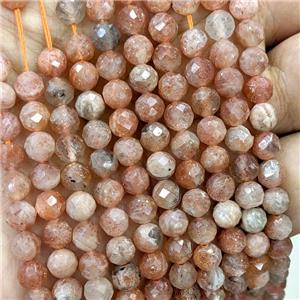 Natural Golden Spot Sunstone Beads Orange B-Grade, approx 6mm [GB22782]