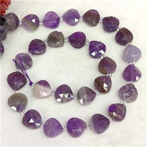 Natural Amethyst Beads Purple Faceted Teardrop, approx 12mm [GB22809]
