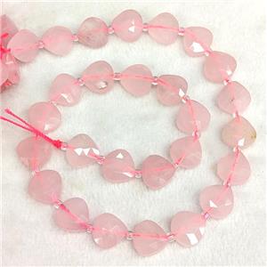 Natural Pink Rose Quartz Beads Faceted Teardrop, approx 12mm [GB22813]
