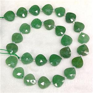 Natural Green Aventurine Beads Faceted Teardrop, approx 12mm [GB22820]