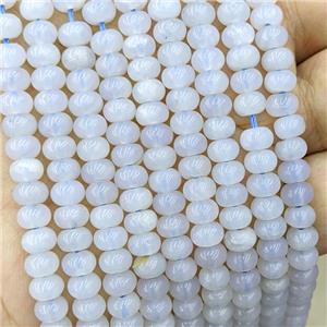 Natural White Opalite Beads Smooth Rondelle, approx 5x8mm [GB22829-5X8MM]