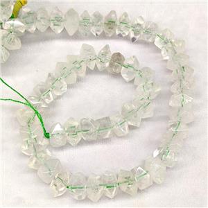 Natural Quartz Beads Green Faceted Square, approx 12mm [GB22840]