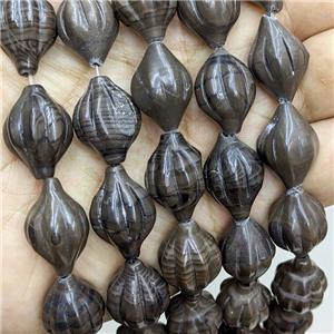 Chocolate Wood Jasper Melons Beads, approx 15-20mm [GB22893]