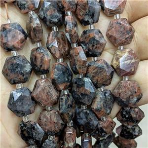 Natural Yooperlite Flame Jasper Hexagon Beads, approx 12mm [GB22898]