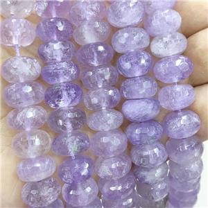 Natural Amethyst Beads Purple Faceted Rondelle, approx 14mm [GB22911]