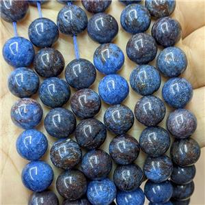 Natural Opal Beads Blue Dye Smooth Round, approx 10mm dia [GB22916-10MM]