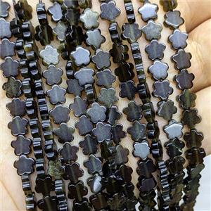 Golden Obsidian Flower Beads, approx 6mm [GB22943]