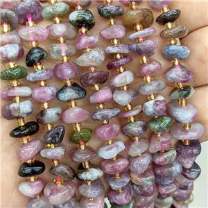 Natural Pink Tourmaline Chip Beads Freeform, approx 9-12mm [GB22958]