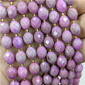 Natural Jade Beads Pink Dye Faceted Rice, approx 8-10mm [GB22963]