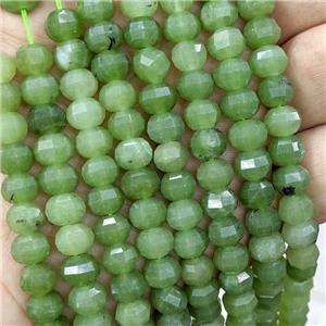 Natural Jade Beads Green Dye Faceted Pumpkin, approx 8mm [GB22972]