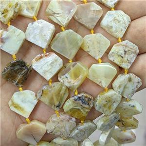 Natural Yellow Opal Heart Beads, approx 16mm [GB22980]