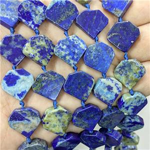 Natural Blue Lapis Lazuli Heart Beads, approx 16mm [GB22986]