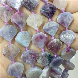 Natural Pink Tourmaline Heart Beads, approx 16mm [GB22988]