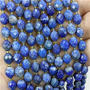 Natural Blue Lapis Lazuli Beads Faceted Rice, approx 6-8mm [GB22999]