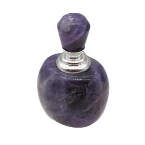 purple Amethyst perfume bottle charm without hole, approx 30x40x65mm [GM13986]