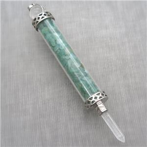 green aventurine chips pendant, approx 15-125mm [GM14002]