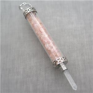 rose quartz chips pendant, approx 15-125mm [GM14004]
