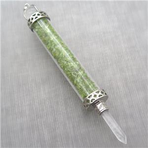 green Garnet chip pendant, approx 15-125mm [GM14008]