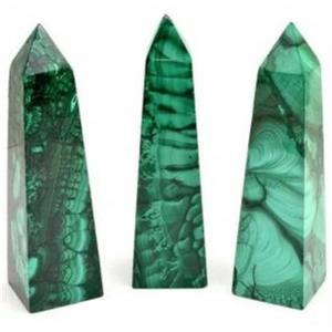 green Malachite bullet tower charm, approx 20-90mm [GM14034]