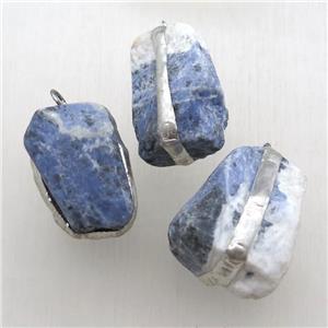 blue Sodalite nugget pendant, freeform, approx 20-30mm [GM14395]
