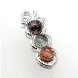 Jewelry Pendants with mixed gemtone, approx 10x30mm [GM14421]