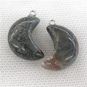 Labradorite moon pendant, approx 12-25mm [GM14443]