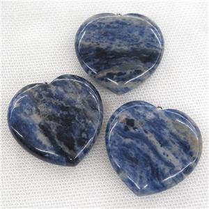 blue Sodalite heart pendant, approx 40x40mm [GM14459]