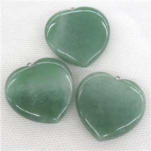 green Aventurine heart pendant, approx 40x40mm [GM14462]