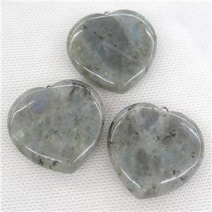 Labradorite heart pendant, approx 40x40mm [GM14463]