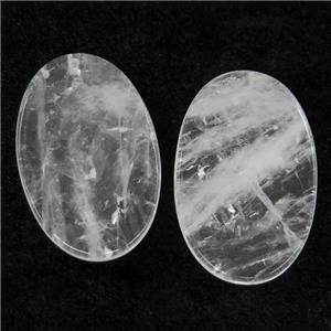 Clear Quartz oval pendant, approx 35-55mm [GM14489]