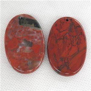 Red Jasper oval pendant, approx 35-55mm [GM14493]