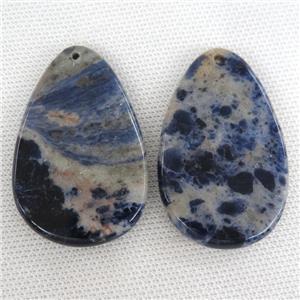 blue Sodalite teardrop pendant, approx 35-55mm [GM14501]