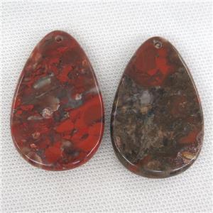 Red Jasper teardrop pendant, approx 35-55mm [GM14502]