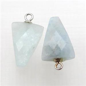 blue Aquamarine pendant, faceted arrowhead, approx 11-16mm [GM14550]