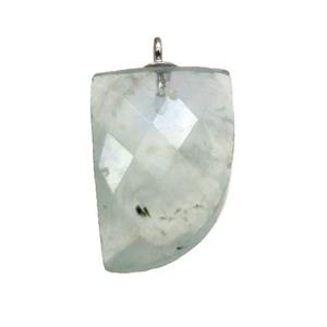 green Prehnite pendant, faceted knife, approx 10-16mm [GM14609]